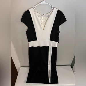 New York and company black and white formal dress